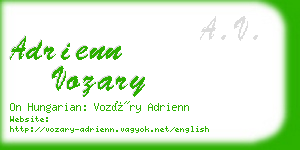 adrienn vozary business card